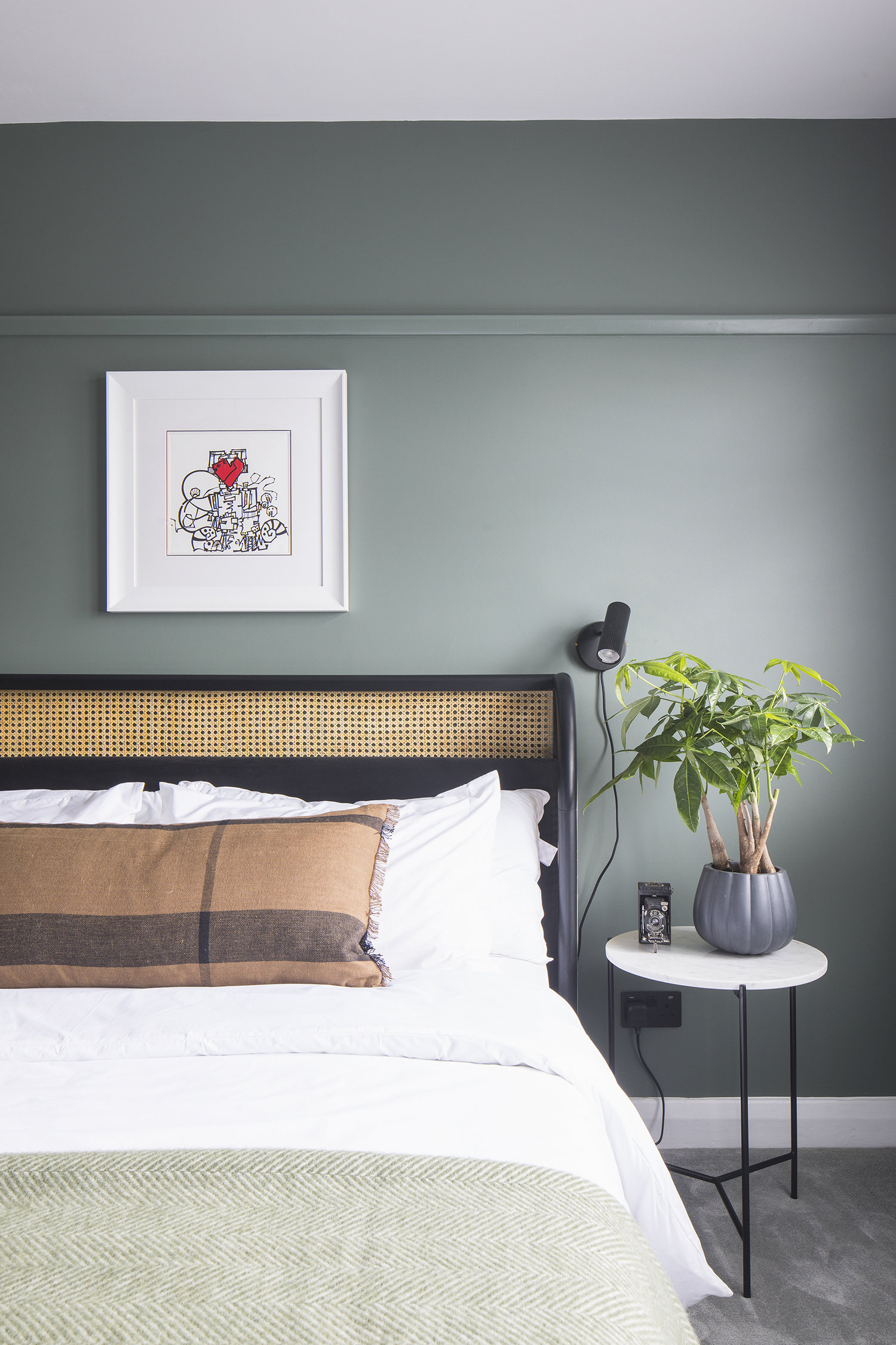 Residential Interior Design project in Hove, East Sussex of family home featruing bedroom with bed and table